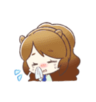 森の動物×女の子（個別スタンプ：14）