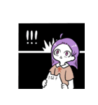 女の子と米と猫。（個別スタンプ：12）