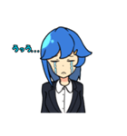 表情豊かに働く女性（個別スタンプ：1）