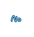 毎日使える青い文字たち。（個別スタンプ：10）