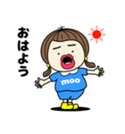 毎日使えるスタンプ「赤い唇」moo M-28（個別スタンプ：1）