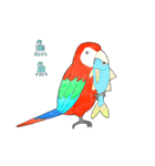 インコっぽい鳥(2文字)（個別スタンプ：28）