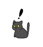 黒猫 にゃんこスタンプ（個別スタンプ：7）
