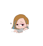 女の子達とブルドッグ（個別スタンプ：4）