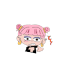 女の子達とブルドッグ（個別スタンプ：6）