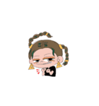 女の子達とブルドッグ（個別スタンプ：7）