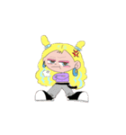 女の子達とブルドッグ（個別スタンプ：8）