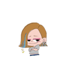女の子達とブルドッグ（個別スタンプ：9）