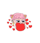 女の子達とブルドッグ（個別スタンプ：16）