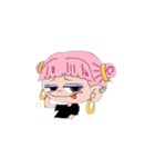 女の子達とブルドッグ（個別スタンプ：21）