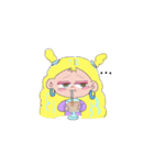 女の子達とブルドッグ（個別スタンプ：38）