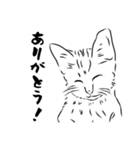 :monochrome:ねこ（個別スタンプ：1）