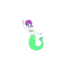 人魚とザリガニと切り身（個別スタンプ：1）