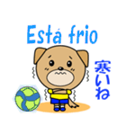 バレーボール犬 ポルトガル語と日本語（個別スタンプ：37）