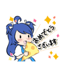 毎日使える青髪ちゃんスタンプ（個別スタンプ：4）