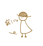 麦わら帽子の女の子と天気たち（個別スタンプ：3）