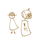 麦わら帽子の女の子と天気たち（個別スタンプ：12）