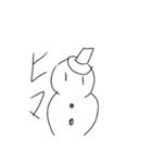 イラスト雪だるま（個別スタンプ：1）