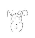 イラスト雪だるま（個別スタンプ：4）