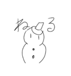 イラスト雪だるま（個別スタンプ：5）
