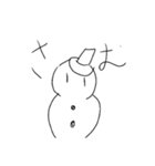 イラスト雪だるま（個別スタンプ：7）