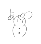 イラスト雪だるま（個別スタンプ：8）