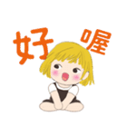 オレンジ(女の子)-日常03（個別スタンプ：22）