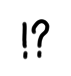 シンプル文字  顔文字（個別スタンプ：24）