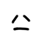 シンプル文字  顔文字（個別スタンプ：25）