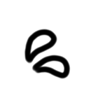シンプル文字  顔文字（個別スタンプ：28）