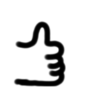 シンプル文字  顔文字（個別スタンプ：33）