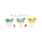 HIBANAによるかわいい女の子のスタンプ（個別スタンプ：3）