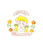 HIBANAによるかわいい女の子のスタンプ（個別スタンプ：4）