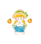 HIBANAによるかわいい女の子のスタンプ（個別スタンプ：5）