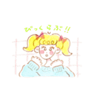 HIBANAによるかわいい女の子のスタンプ（個別スタンプ：6）