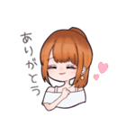 可愛いミニキャラ女の子スタンプ（個別スタンプ：6）