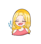 可愛いミニキャラ女の子スタンプ（個別スタンプ：16）