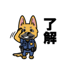 シェパードの警察犬（個別スタンプ：1）