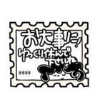 ぐりが一言で伝えたい！ 4【敬語・白黒】（個別スタンプ：34）