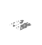 漢字 立体 3D 挨拶 返事（個別スタンプ：22）