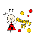 てんとうむしの、ひとこと英語！（個別スタンプ：3）