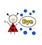 てんとうむしの、ひとこと英語！（個別スタンプ：9）