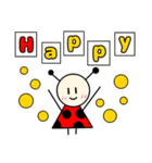 てんとうむしの、ひとこと英語！（個別スタンプ：13）