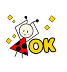 てんとうむしの、ひとこと英語！（個別スタンプ：17）