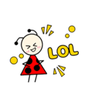 てんとうむしの、ひとこと英語！（個別スタンプ：32）