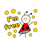 てんとうむしの、ひとこと英語！（個別スタンプ：34）