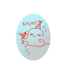 まつげおばけ(少しの英語)1（個別スタンプ：11）