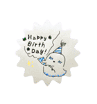 まつげおばけ(少しの英語)1（個別スタンプ：15）