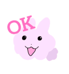 ふわふわうさぎのすたんぷ（個別スタンプ：1）