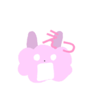 ふわふわうさぎのすたんぷ（個別スタンプ：3）